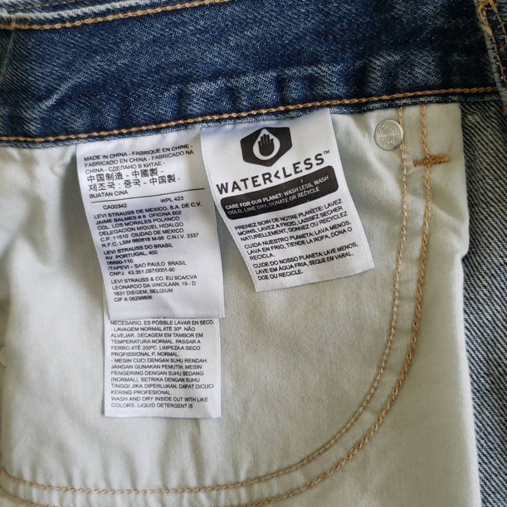 Levi’s New SKIRT 'Tie The Knot' Bow Back Denim Jean Mom Pencil Women's 31 - Picture 11 of 13